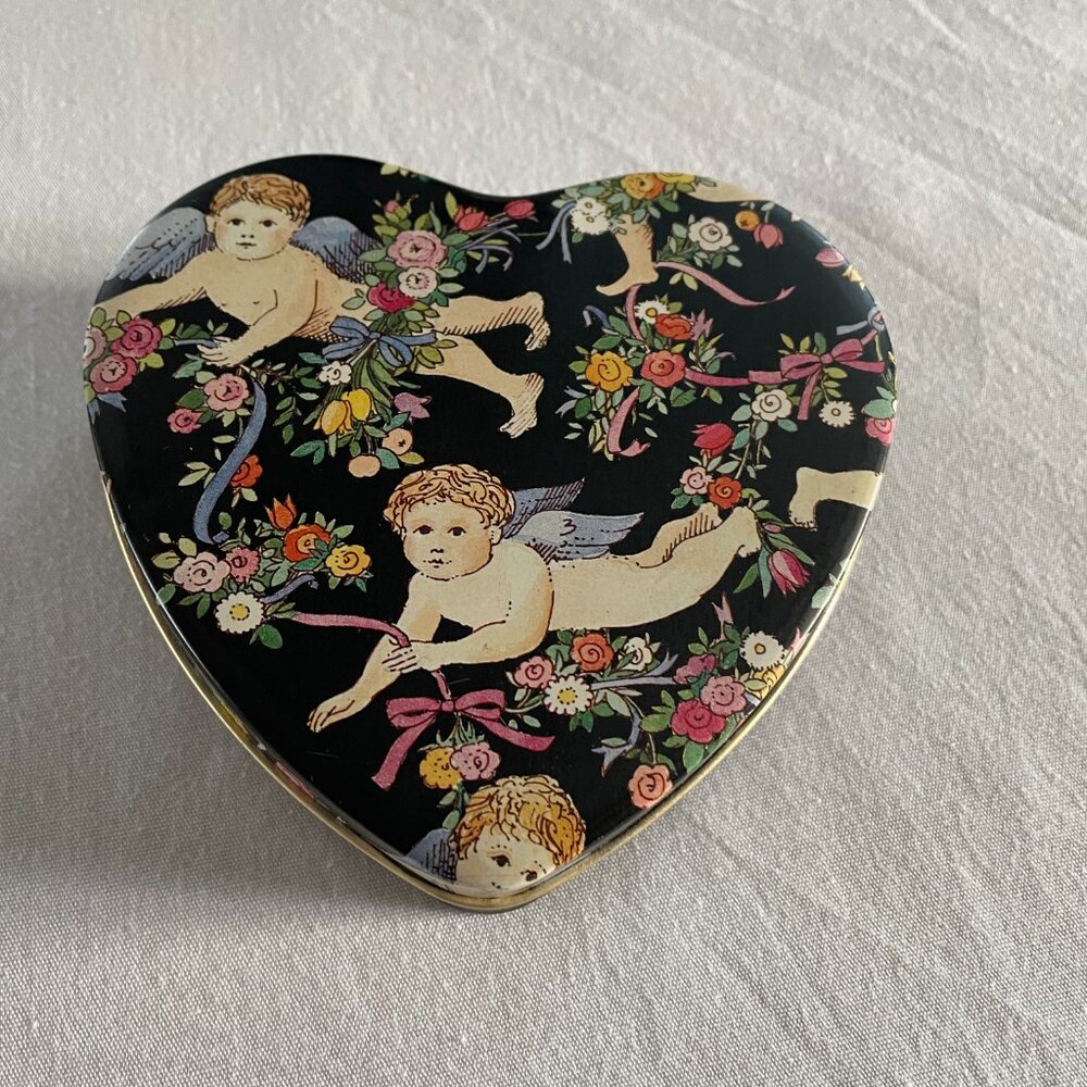 Pat Albeck - Trinket Heart shaped Cherub design. J. Luber